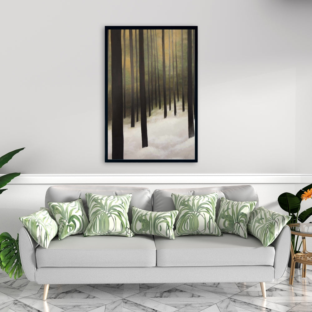 Toile encadrée « Forêt silencieuse » | Décoration d'arbre pour salon
