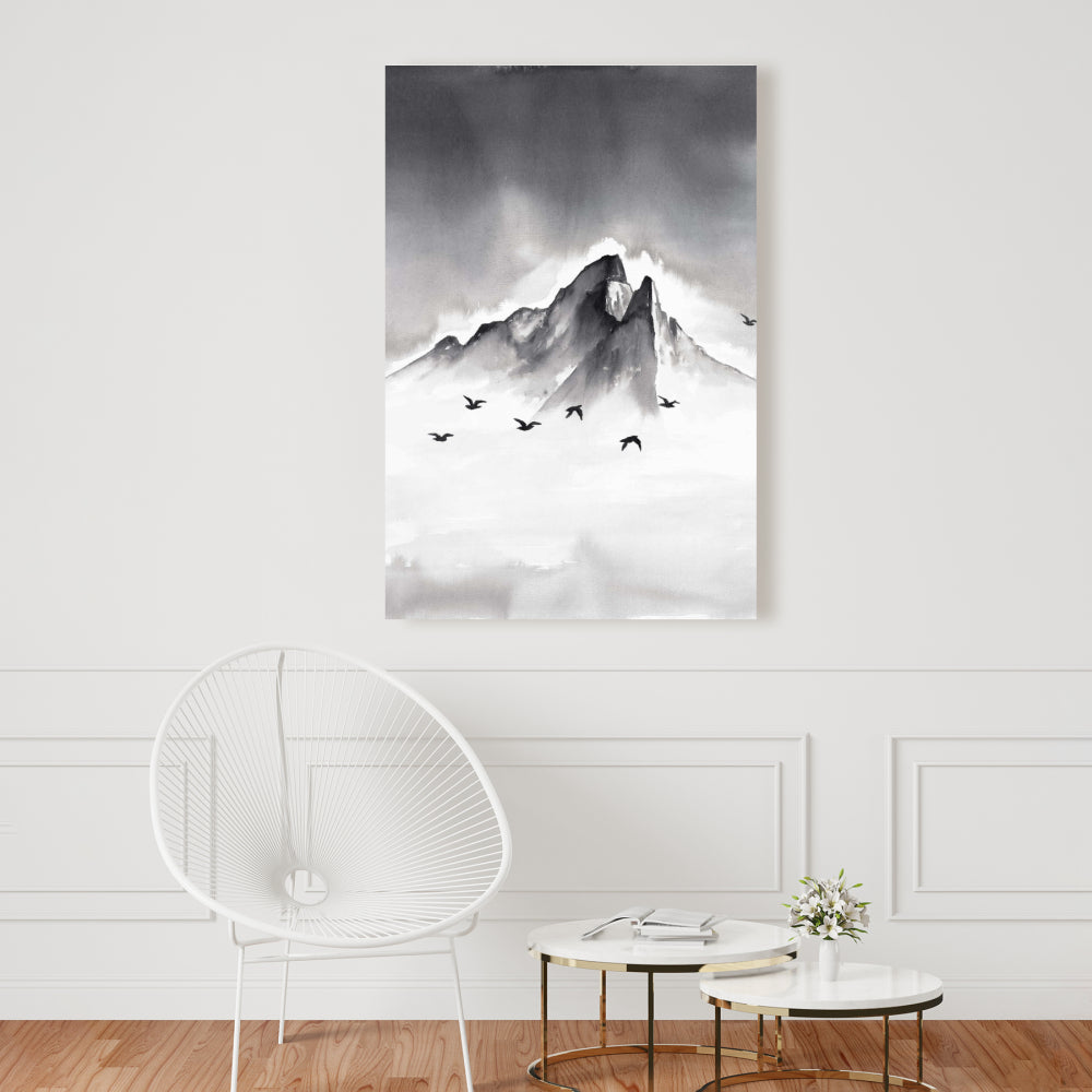 Mountain Peak Canvas | Bedroom Decor | Scenic Landscape Art