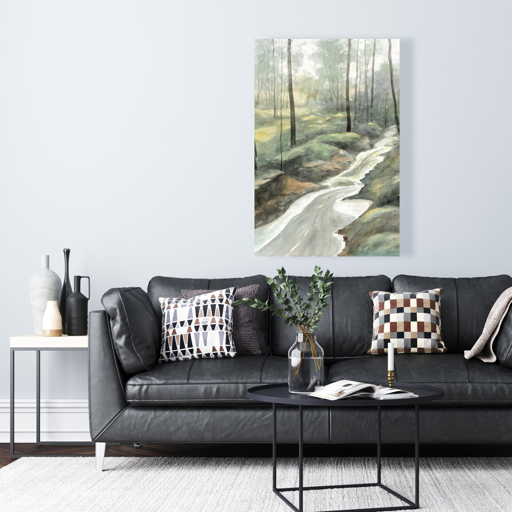 Waterfall Canvas - Trees Blue Landscapes | Home Decor Art