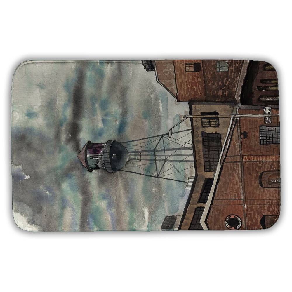 Water Tower in Williamsburg Canvas - Industrial Bedroom Decor