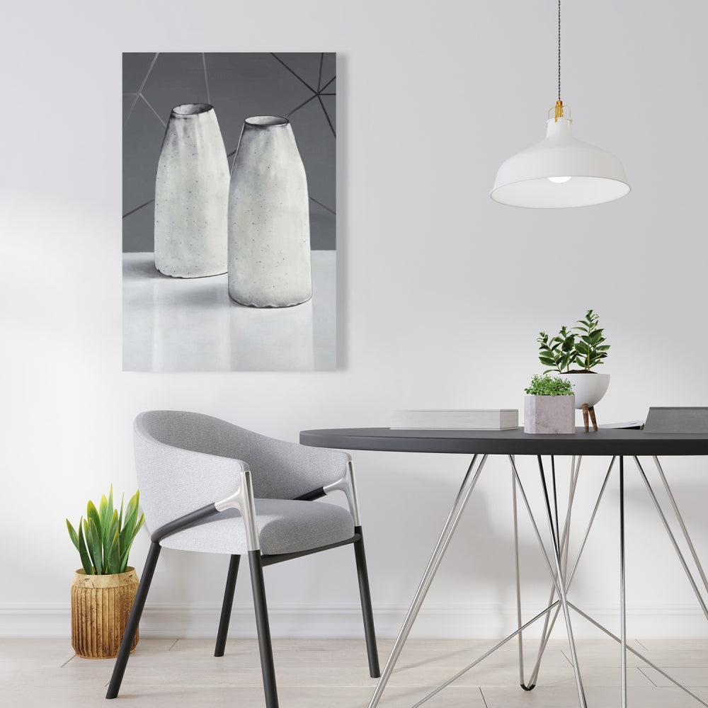 Toile monochrome blanche pour cuisine - Vases décoratifs pour la maison