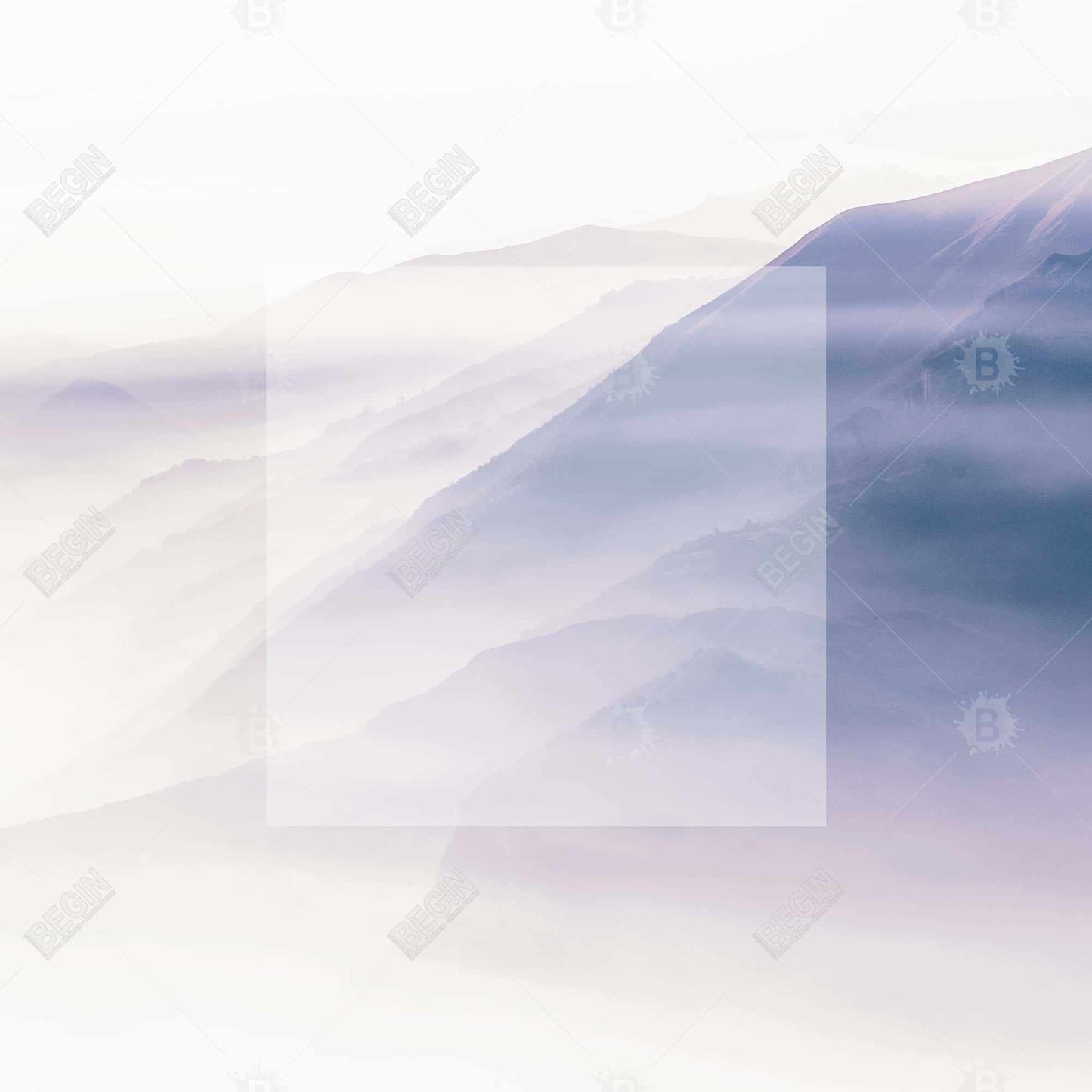 Mist White Shapes Canvas - Elegant Home Decor Wall Art