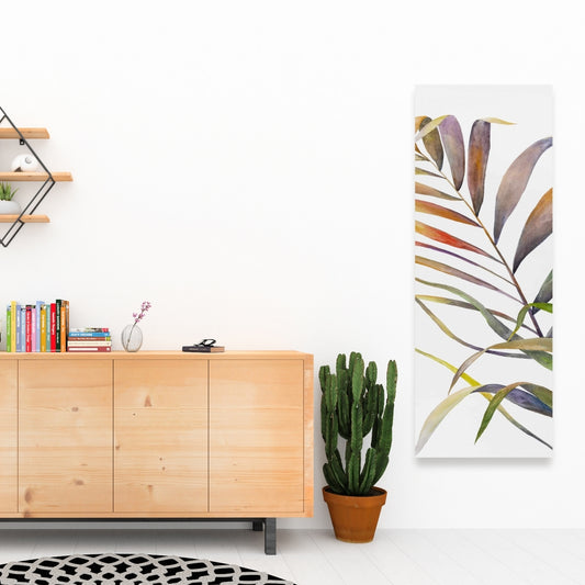 Watercolor Tropical Palm Leaves Canvas | Botanical Wall Art