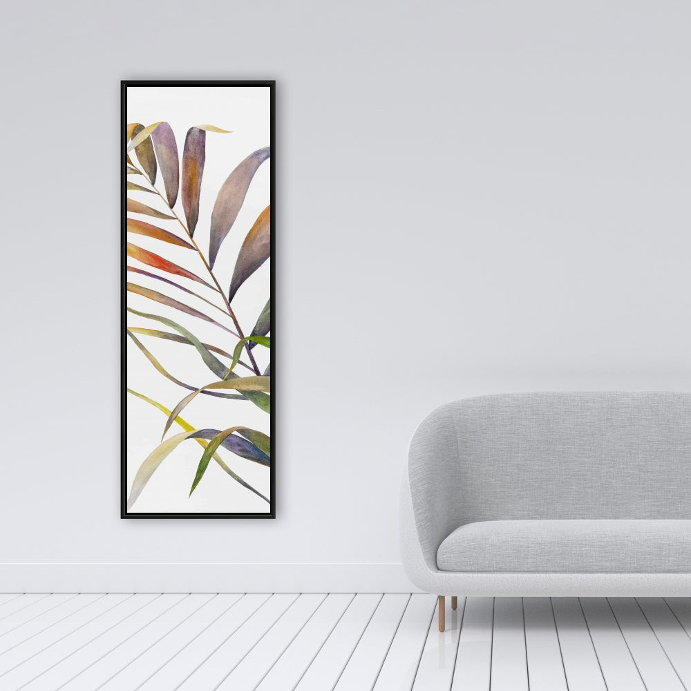 Toile aquarelle feuilles de palmier tropicales - Décoration d'intérieur exotique
