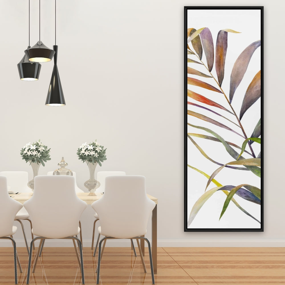 Toile aquarelle feuilles de palmier tropicales - Décoration d'intérieur exotique