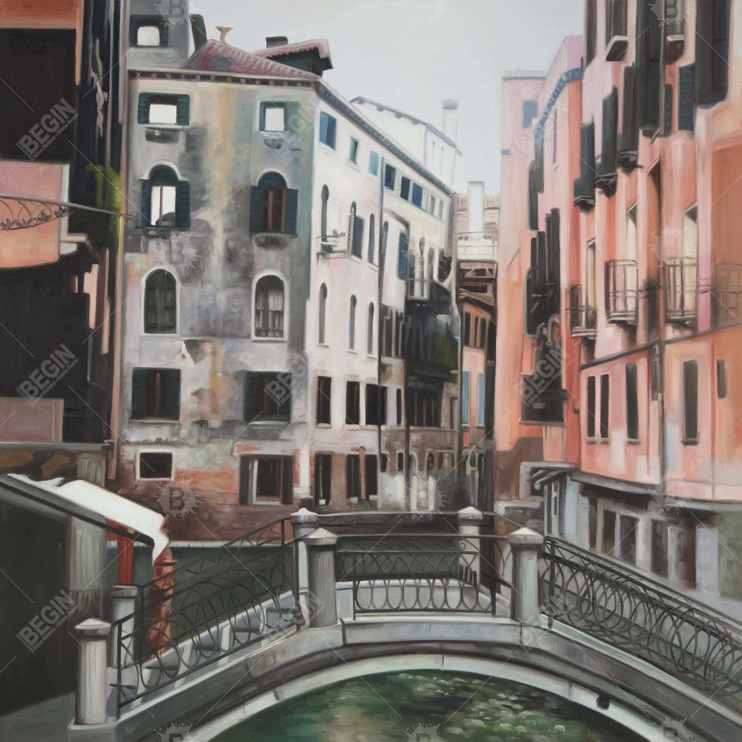 Bohemian Venice Beige Canvas | Architecture Art Home Decor