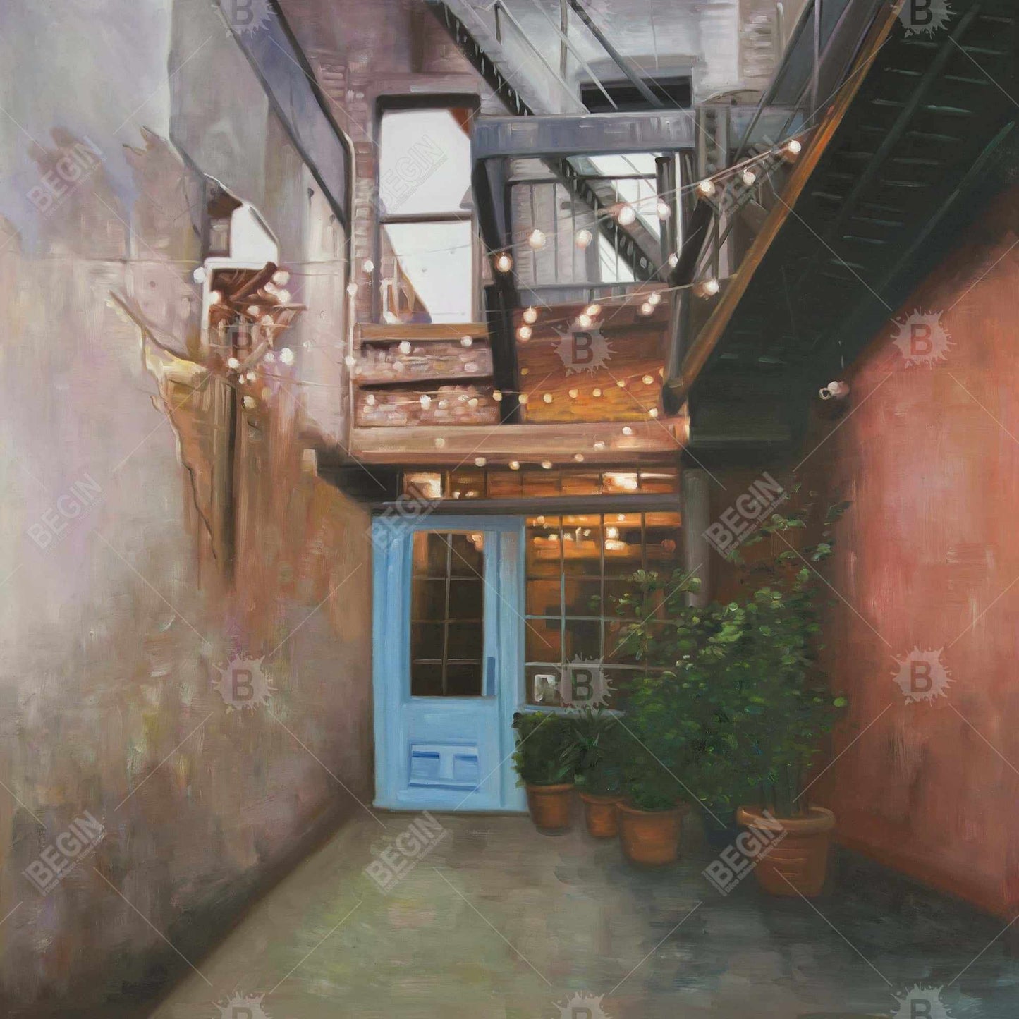 Cozy Little Place Brown Industrial Canvas - Home Decor Art