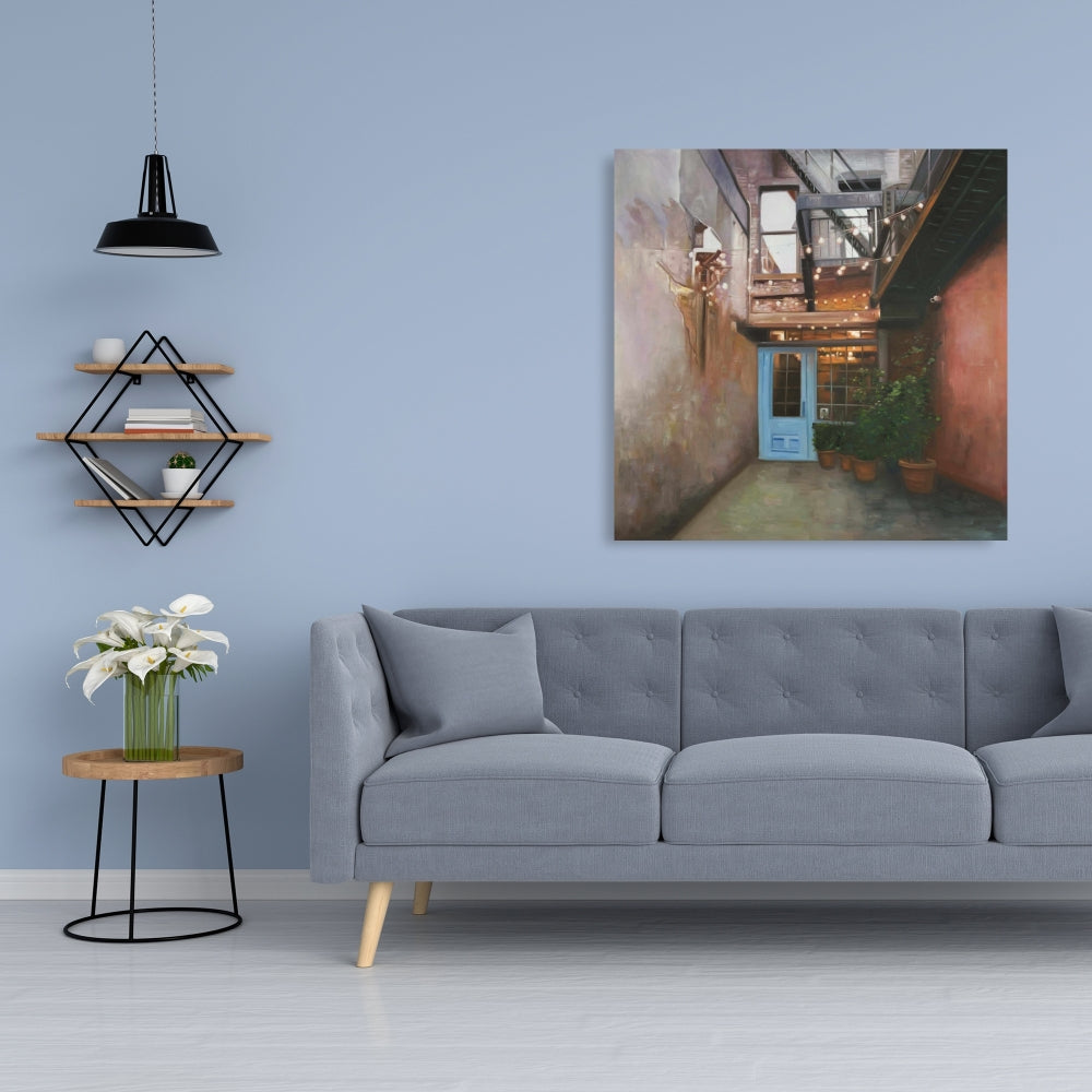 Cozy Little Place Brown Industrial Canvas - Home Decor Art