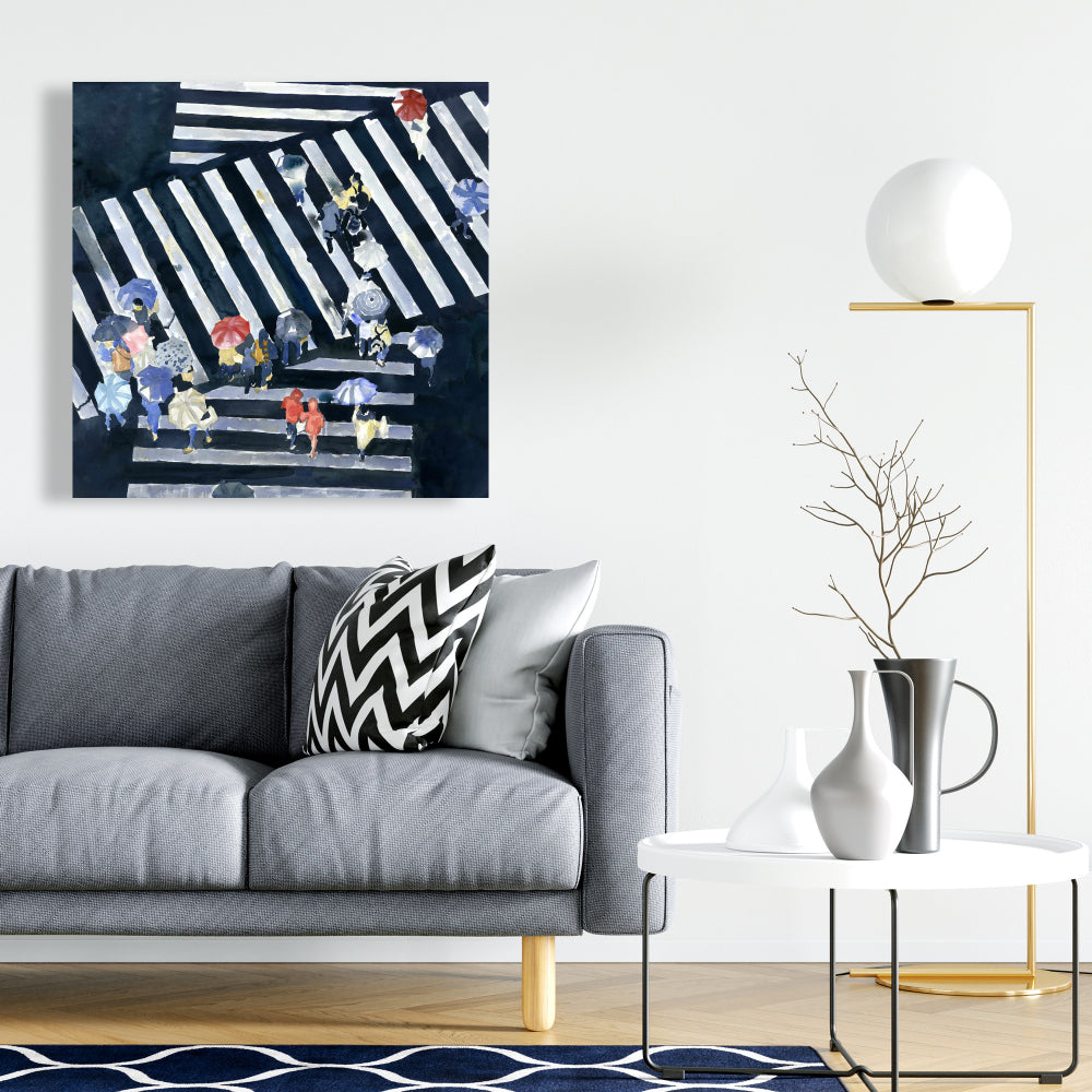 Blue Woman Man Cave Canvas - Main Street Home Decor Art