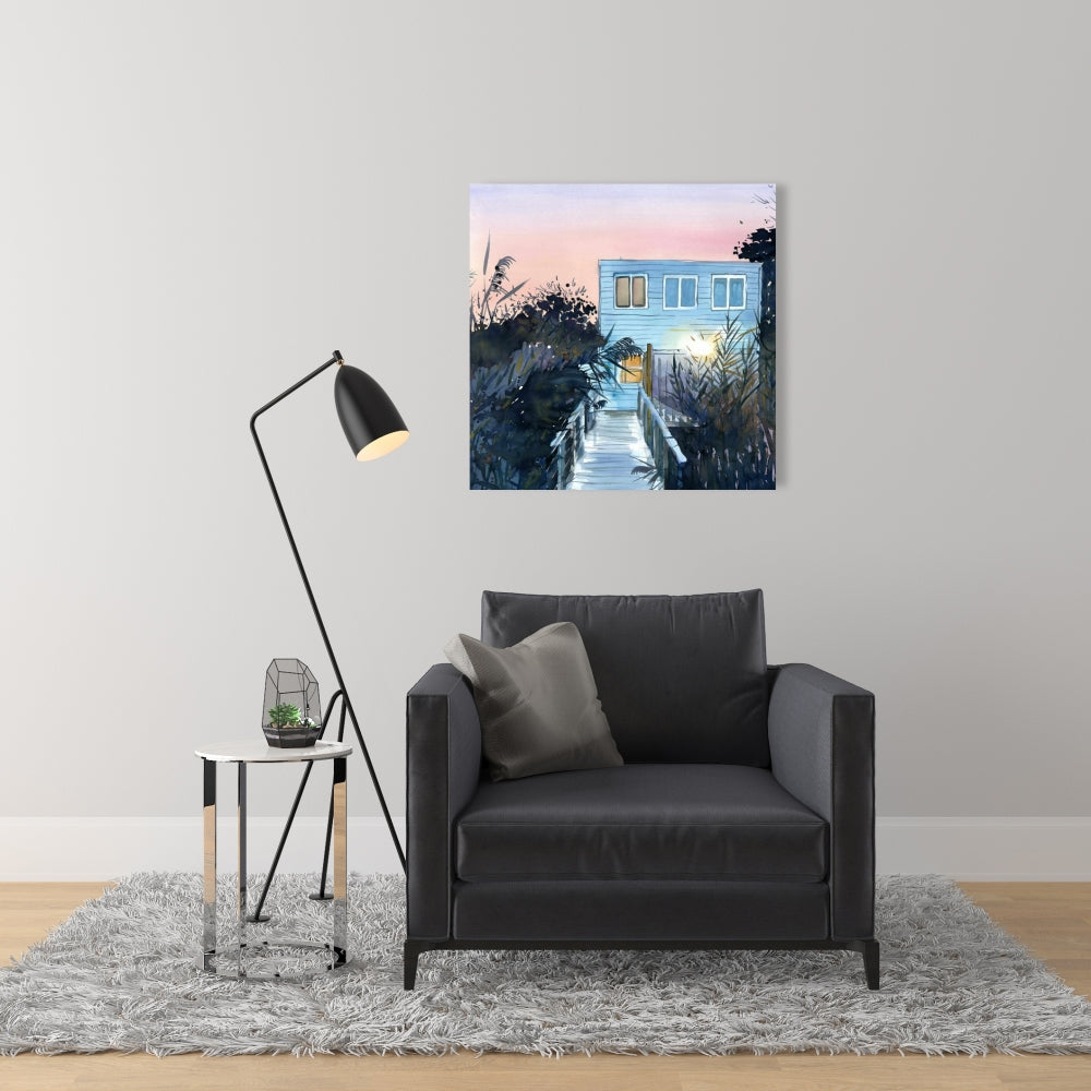 Beach House Botanical Canvas | American Bedroom Wall Art