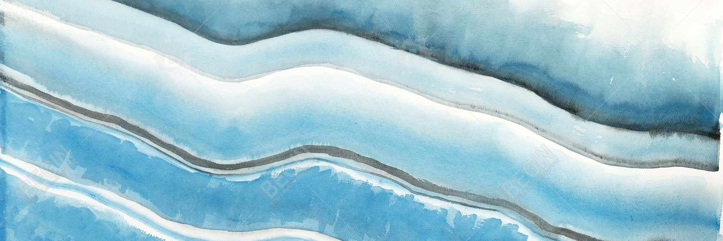 Textured Geode Canvas - Minerals Abstract Blue Home Decor
