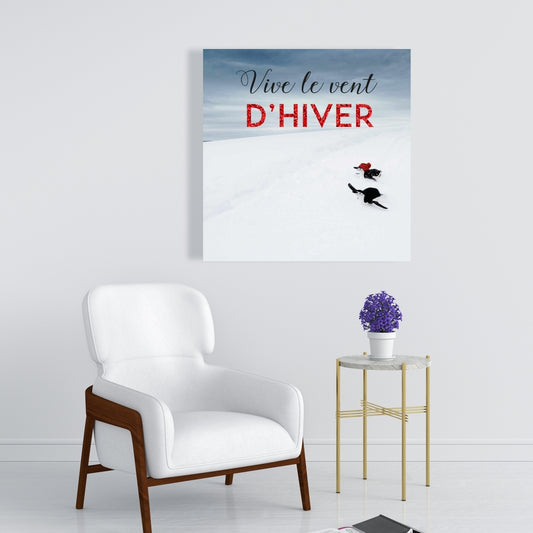 Rustic Blue Jingle All the Way Canvas - Motivational Home Decor