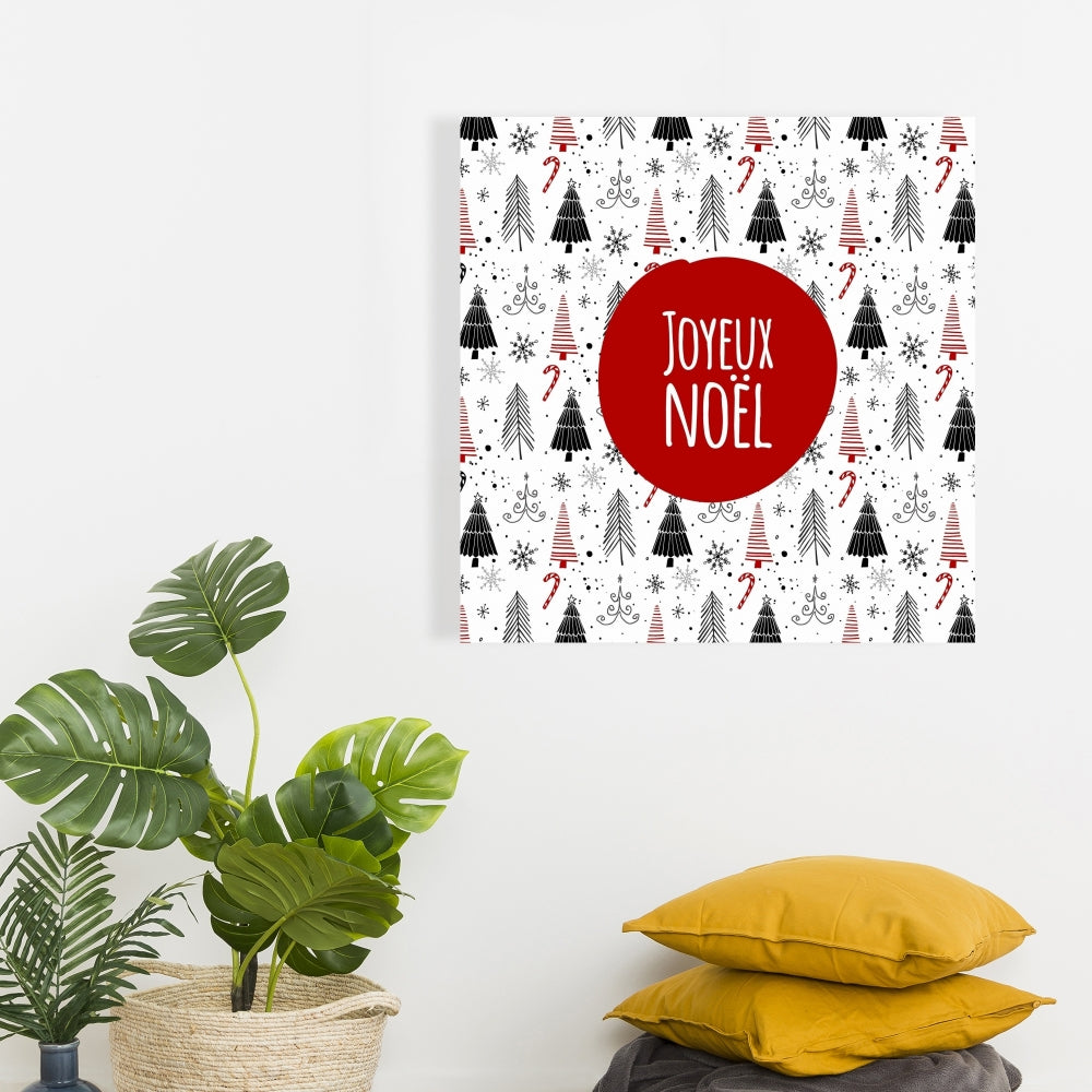 Toile « Joyeux Noël » – Décoration d'intérieur festive | Art des fêtes
