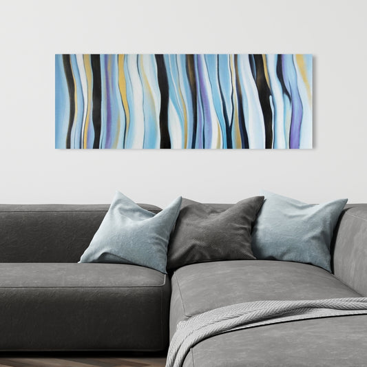 Blue Mood Shapes Abstract Canvas | Home Decor Wall Art