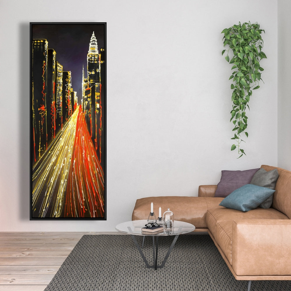 Gray Contemporary Cities Canvas - Lively City Home Decor Art