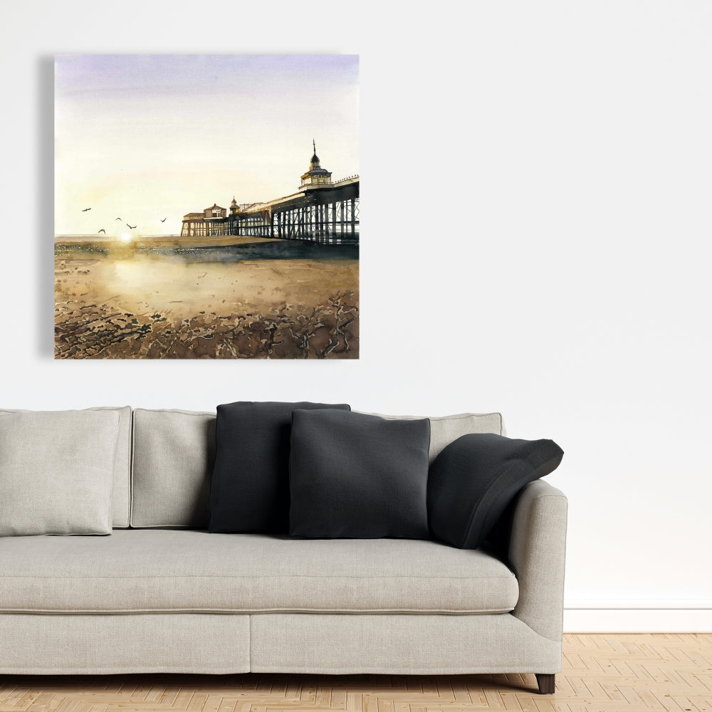 Sunset at the Beach Marine Canvas - Bathroom Home Decor