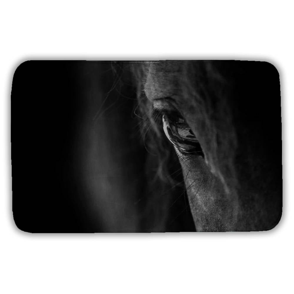 Black Horse Canvas | Monochrome Animal Art for Home Decor