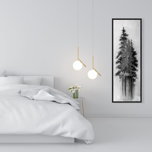 Toile encadrée « Silhouette d'arbres » | Décoration de chambre
