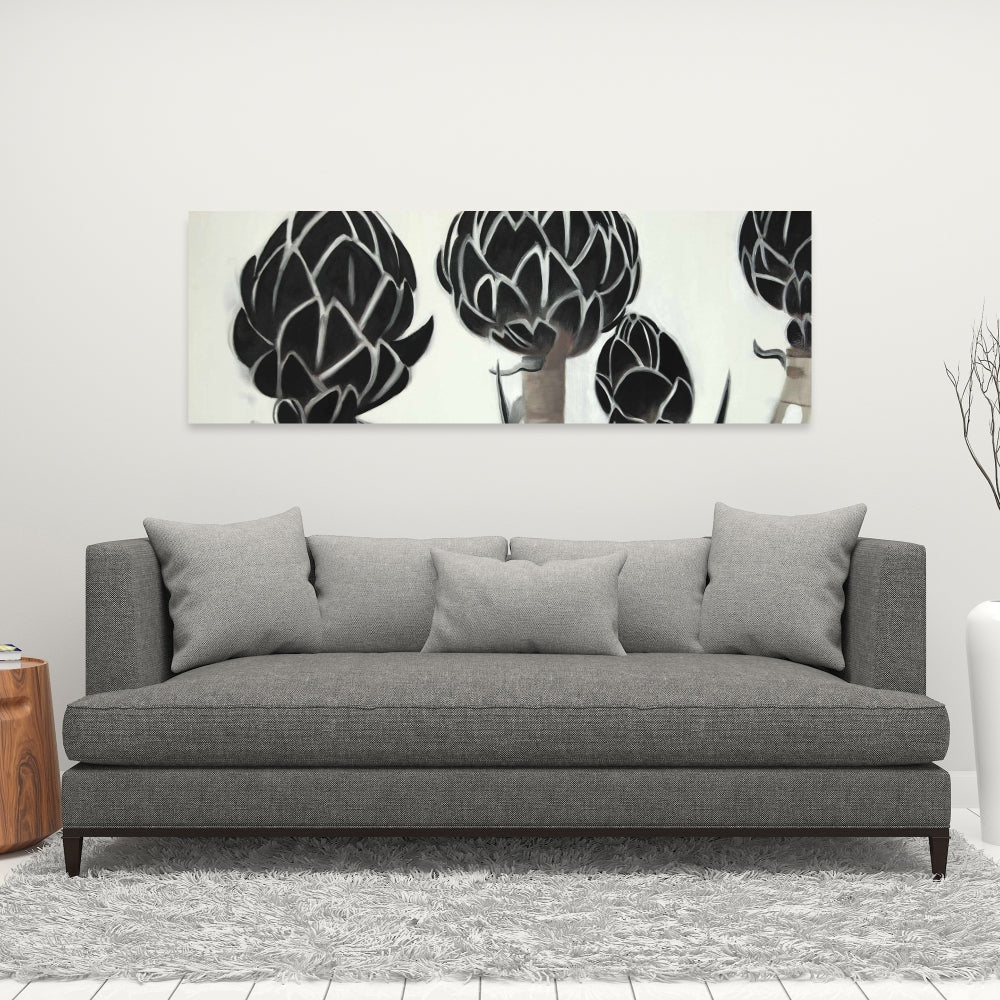 Botanical Kitchen Artichokes Canvas | Elegant Home Decor