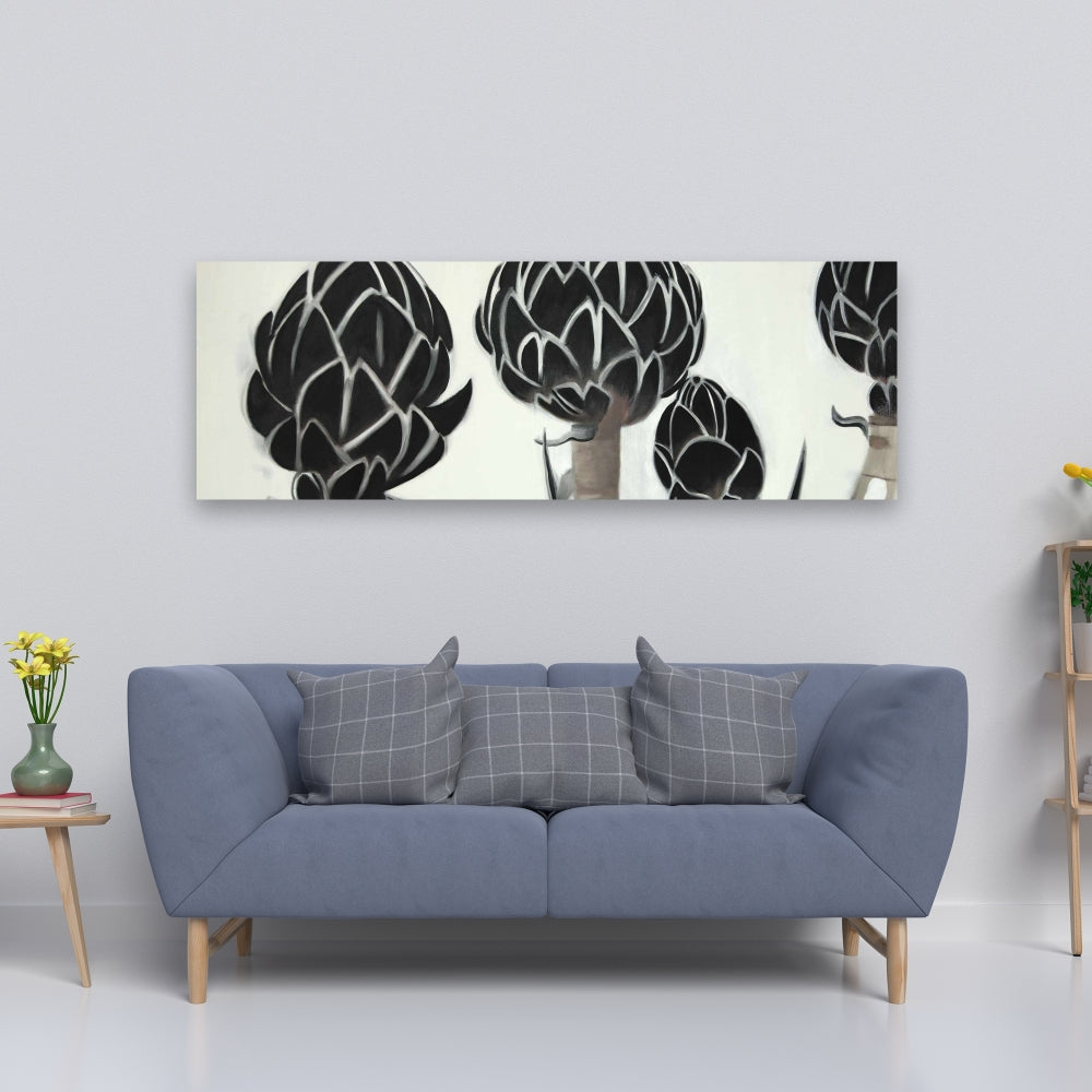 Botanical Kitchen Artichokes Canvas | Elegant Home Decor