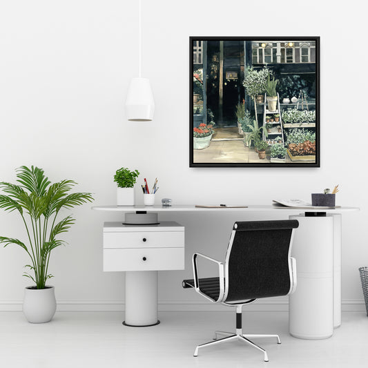 Toile encadrée Cactus Green Living Room | Décoration de magasin de plantes