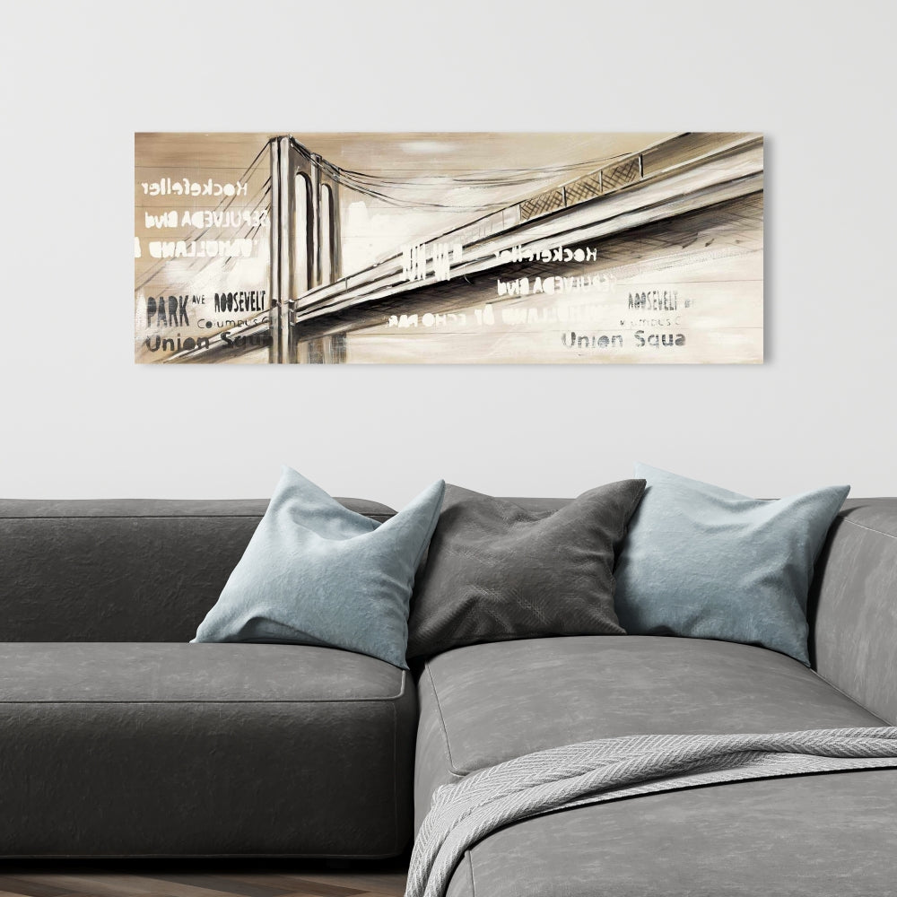 City Bridge Bedroom Canvas | Elegant Home Decor Wall Art