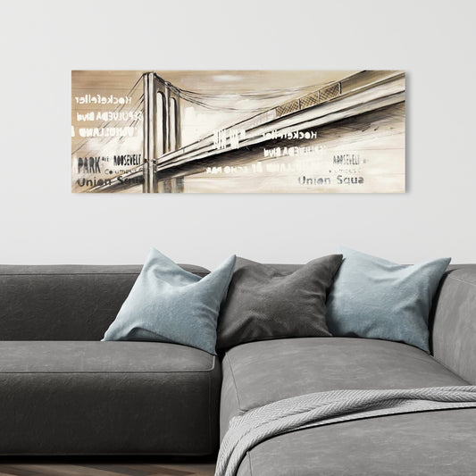 Toile de chambre City Bridge | Décoration murale élégante