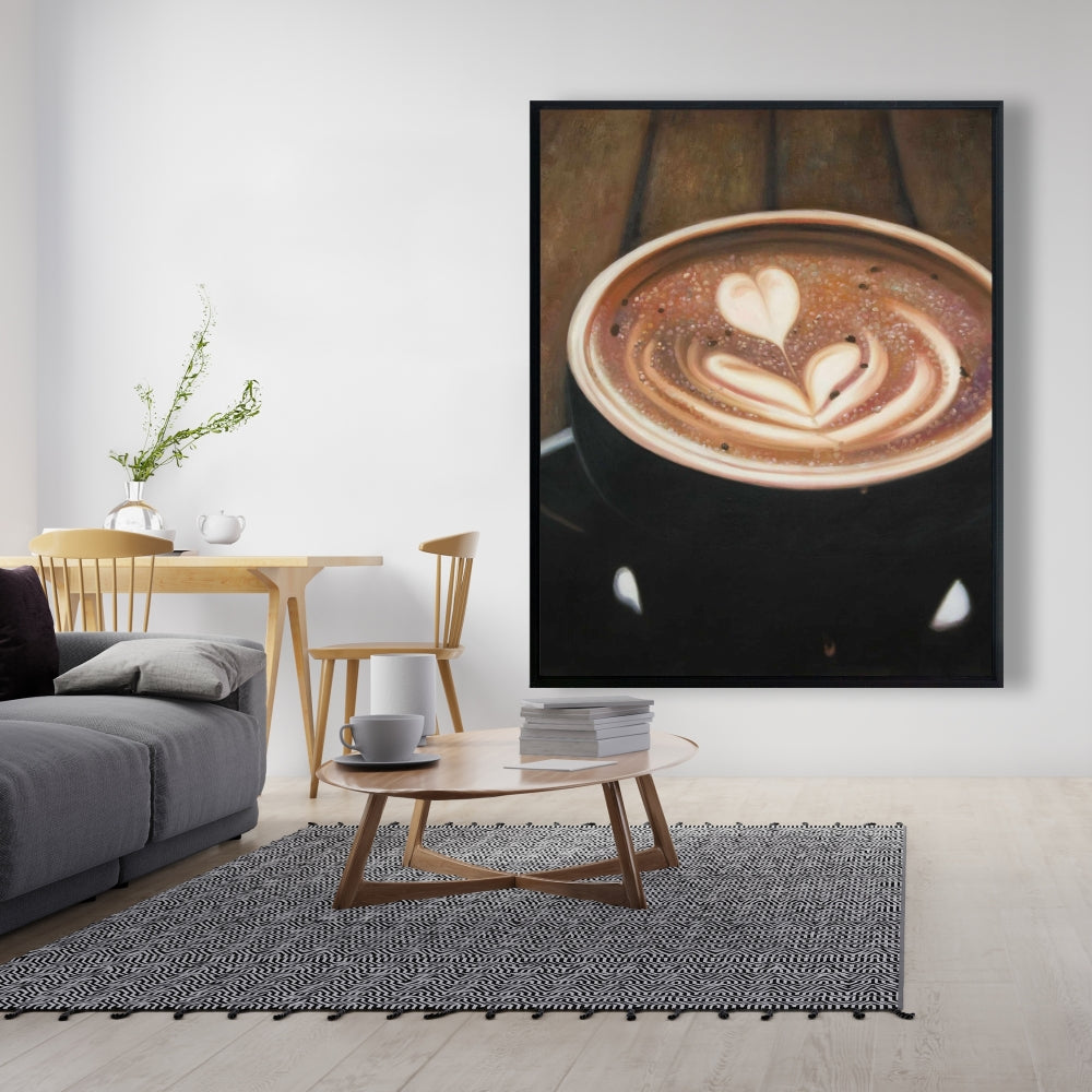 Toile artistique Cappuccino - Décoration d'intérieur gastronomique