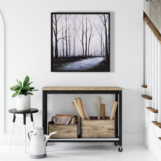 Toile encadrée « Forêt du désert » moderne avec arbres pour chambre à coucher | Décoration d'intérieur