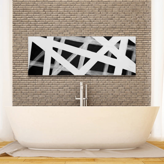 Minimalist Geometric Stripes Canvas | Abstract Home Decor