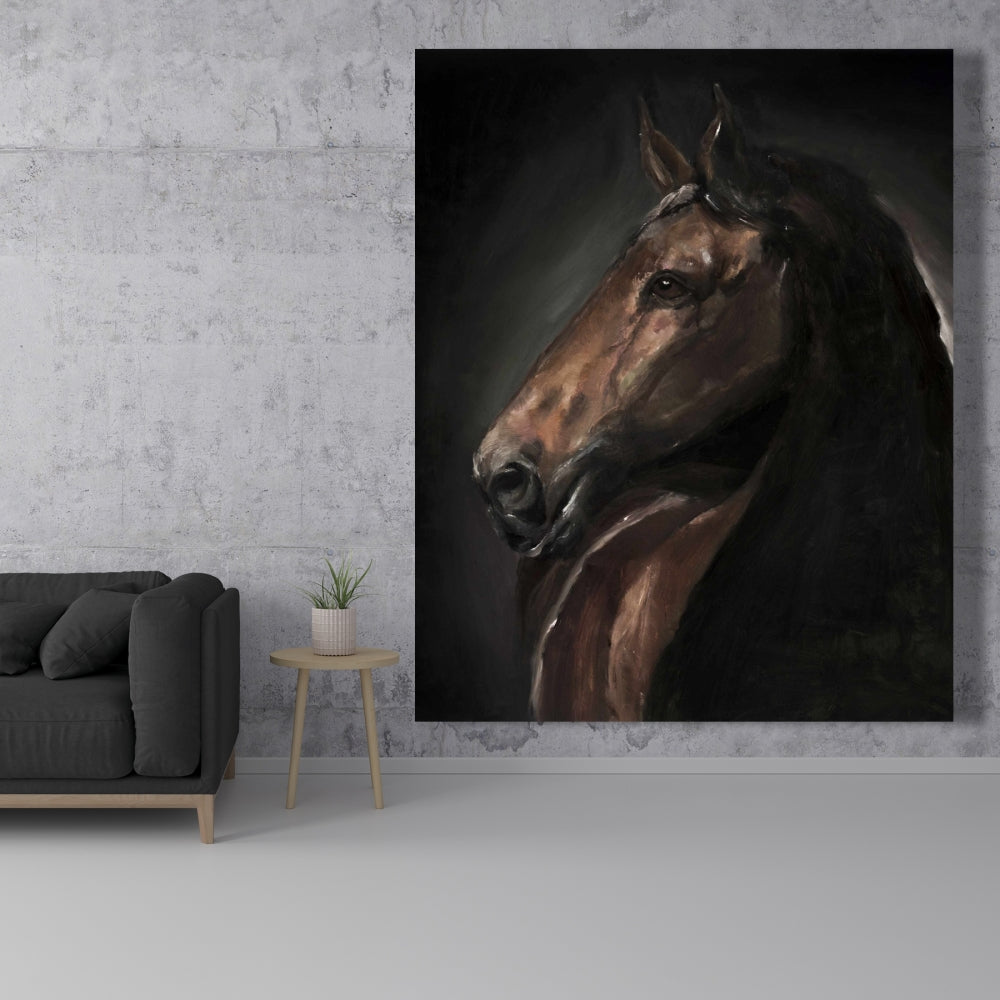 Toile Spirit le Cheval | Décoration de chambre rustique avec animaux de la ferme