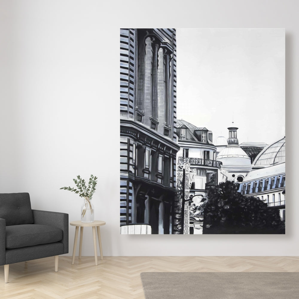 Historic Downtown Bedroom Canvas - Hyperrealist Home Decor