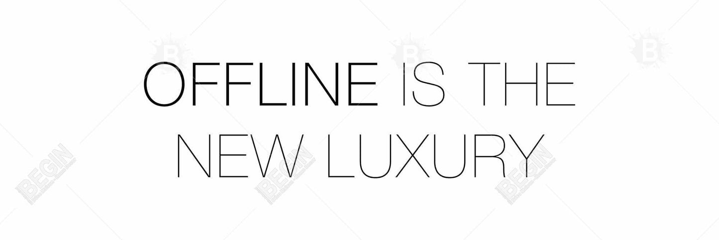 Offline is the New Luxury Canvas | Motivational Bedroom Decor
