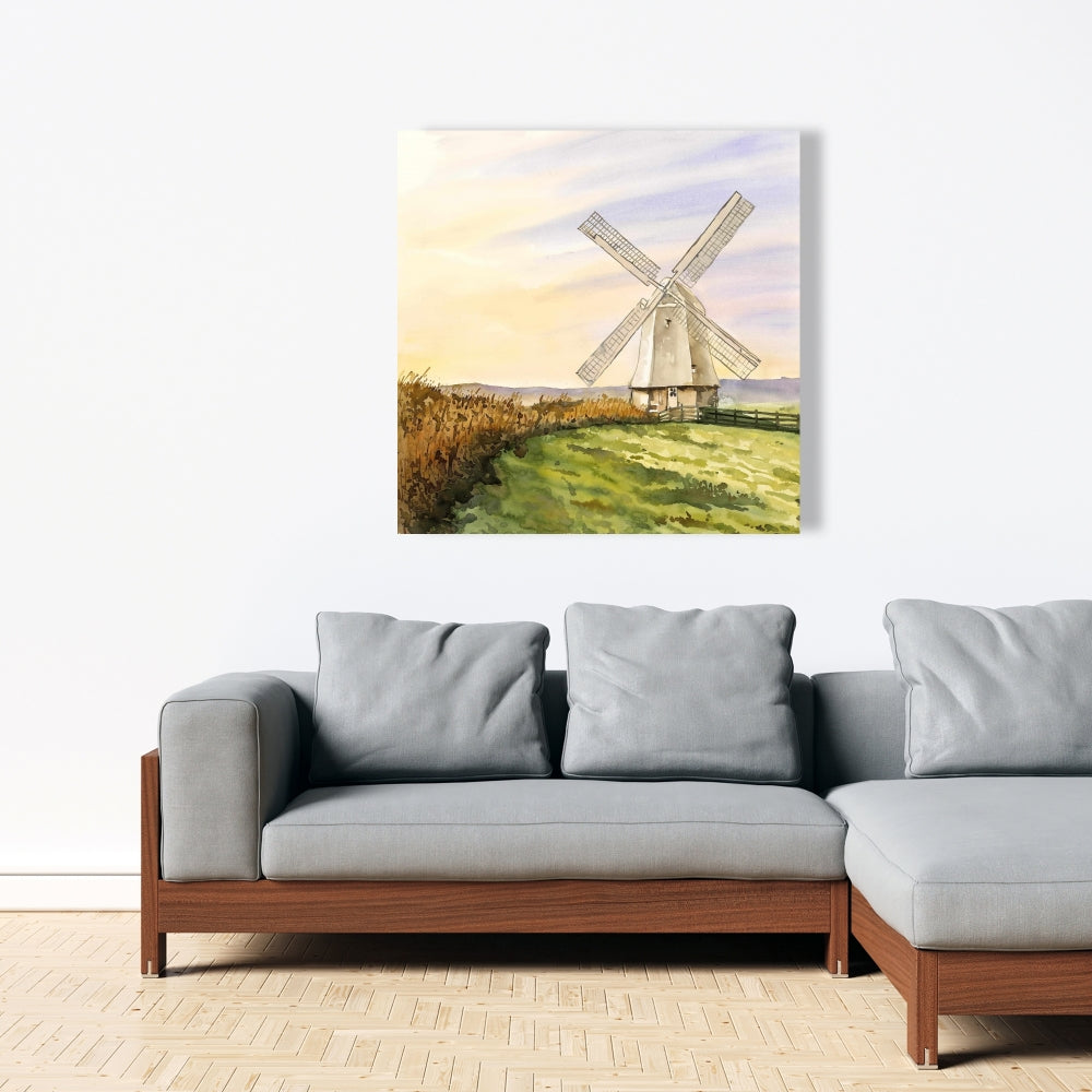 Morning Breeze Botanical Bathroom Canvas - Green Home Decor