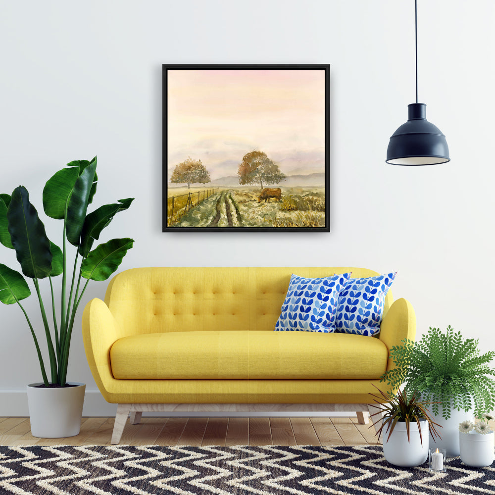 Toile « Doux matin » à la campagne | Décoration d'animaux de la ferme