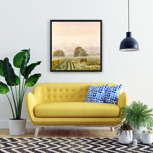 Toile « Doux matin » à la campagne | Décoration d'animaux de la ferme