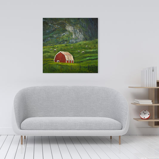 Toile de cuisine rouge rustique - Décoration de la vie à la campagne