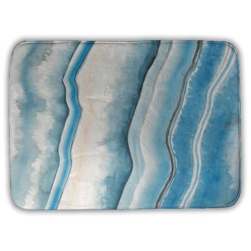 Textured Geode Canvas - Minerals Abstract Blue Home Decor