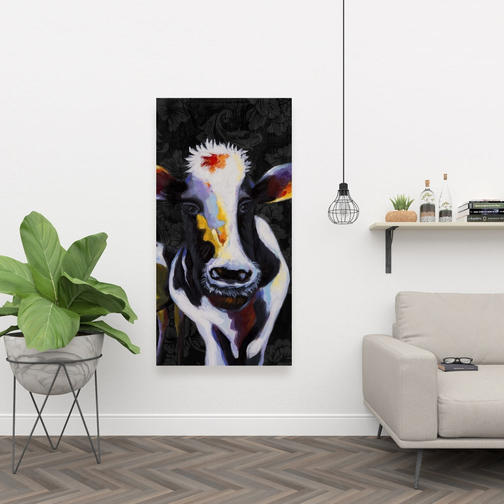 Two Funny Cows Victorian Canvas - Rustic Animals Bedroom Decor