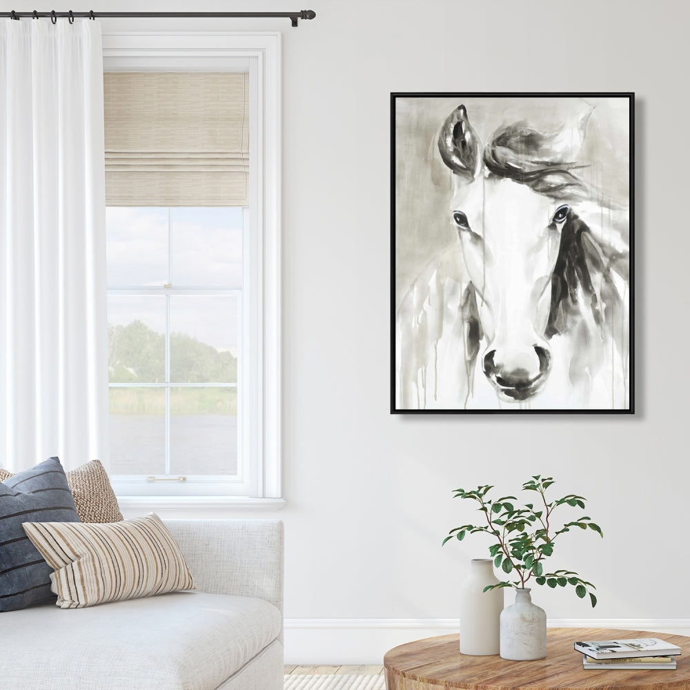 Beautiful Abstract Horse Canvas | Minimalist Bedroom Decor