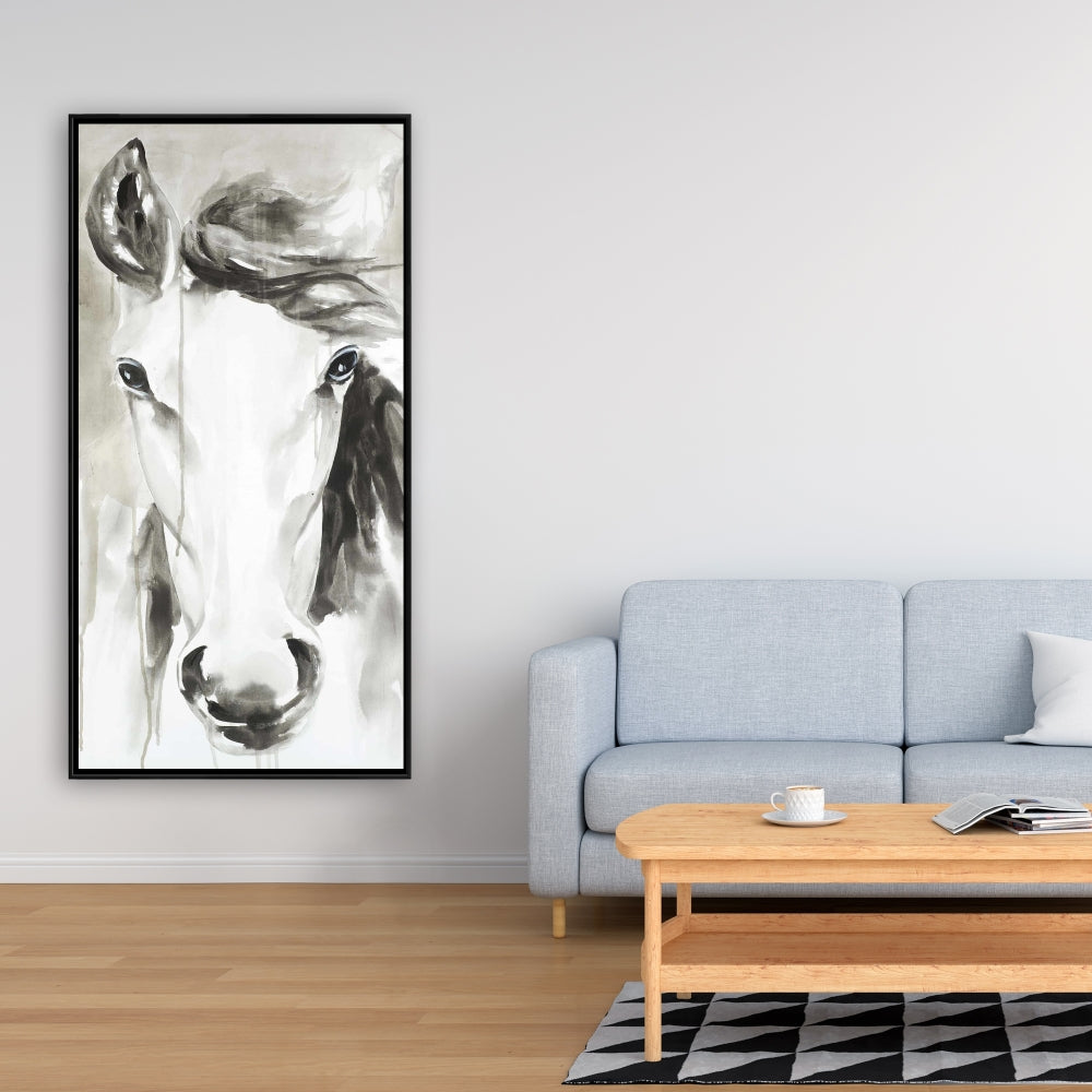 Beautiful Abstract Horse Canvas | Minimalist Bedroom Decor