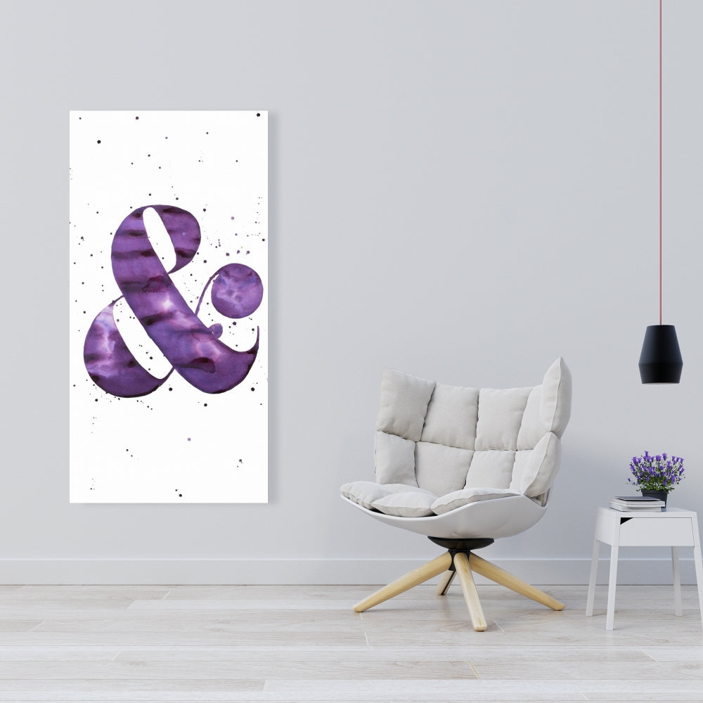 Ampersand Purple Canvas - Modern Home Decor & Wall Art