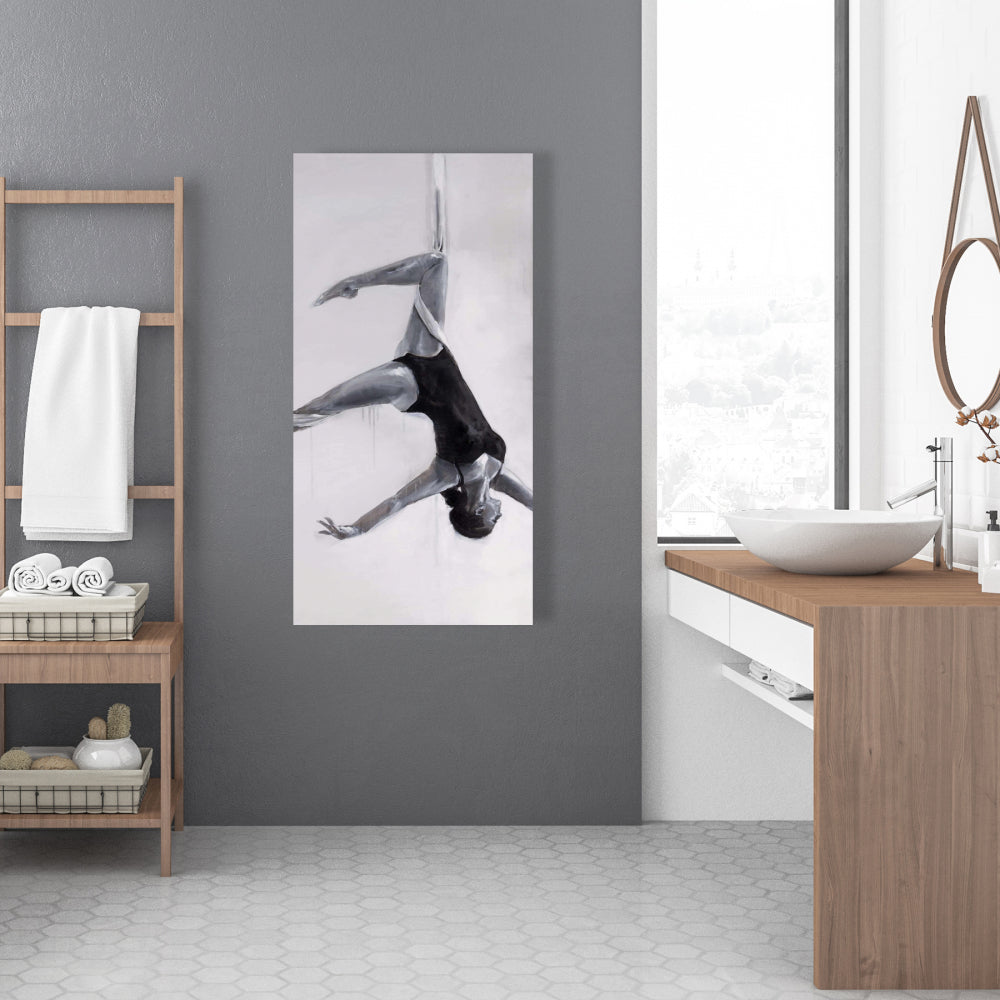 Dancer on Aerial Silks Canvas | Monochrome Home Decor