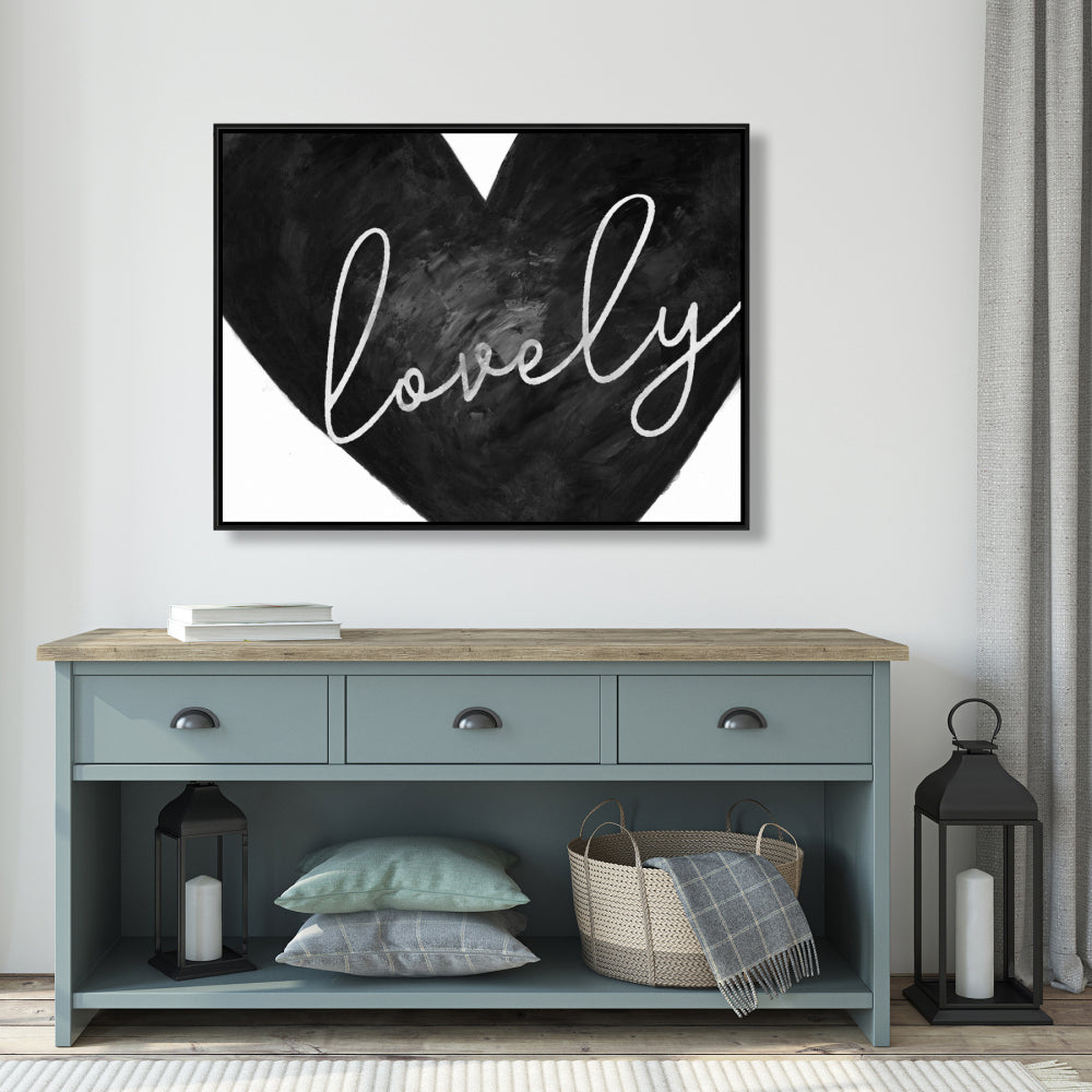 Minimalist Bedroom Quote Lovely Framed Canvas | Home Decor