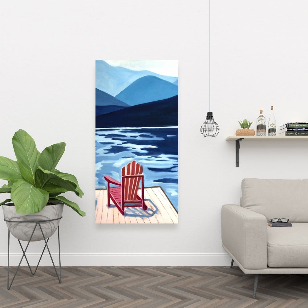 Toile Lac et Montagne | Décoration murale pour chambre | Décoration d'intérieur