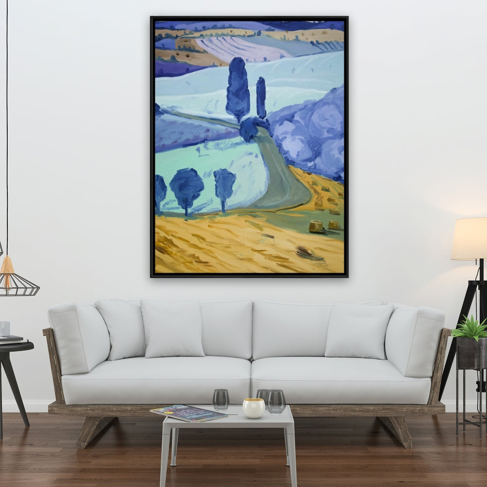 Tuscany Field Trees Scenic Bedroom Canvas | Home Decor Art