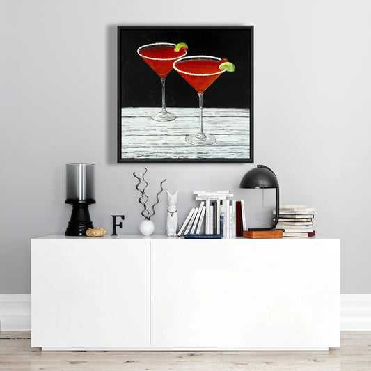 Toile Boisson Cosmopolitan | Objet Gris Décoration Gastronomique