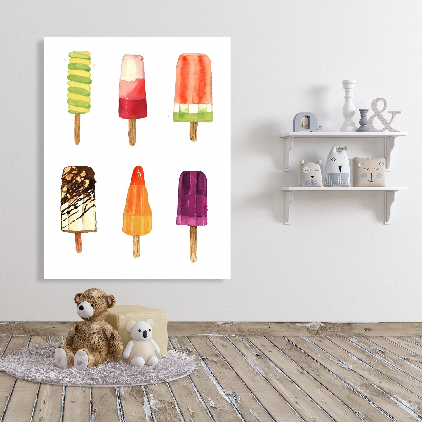 Iced Lollipop Food Orange Kitchen Canvas | Home Decor Art