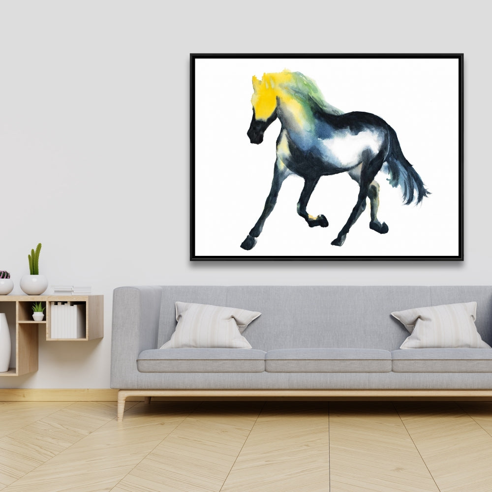 Toile Cheval au galop | Décoration animalière pour les murs de la chambre