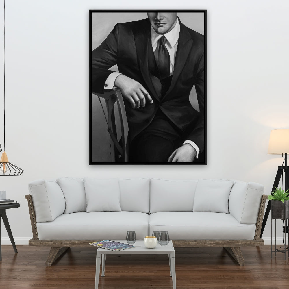 Toile d'homme d'affaires contemporain | Décoration murale moderne pour chambre à coucher